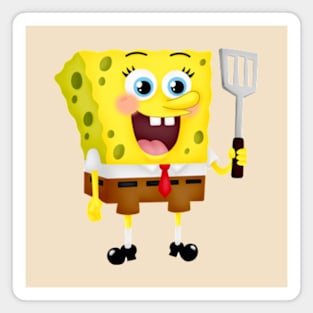 Spongebob Squarepants Fanart Cartoon Illustration Magnet